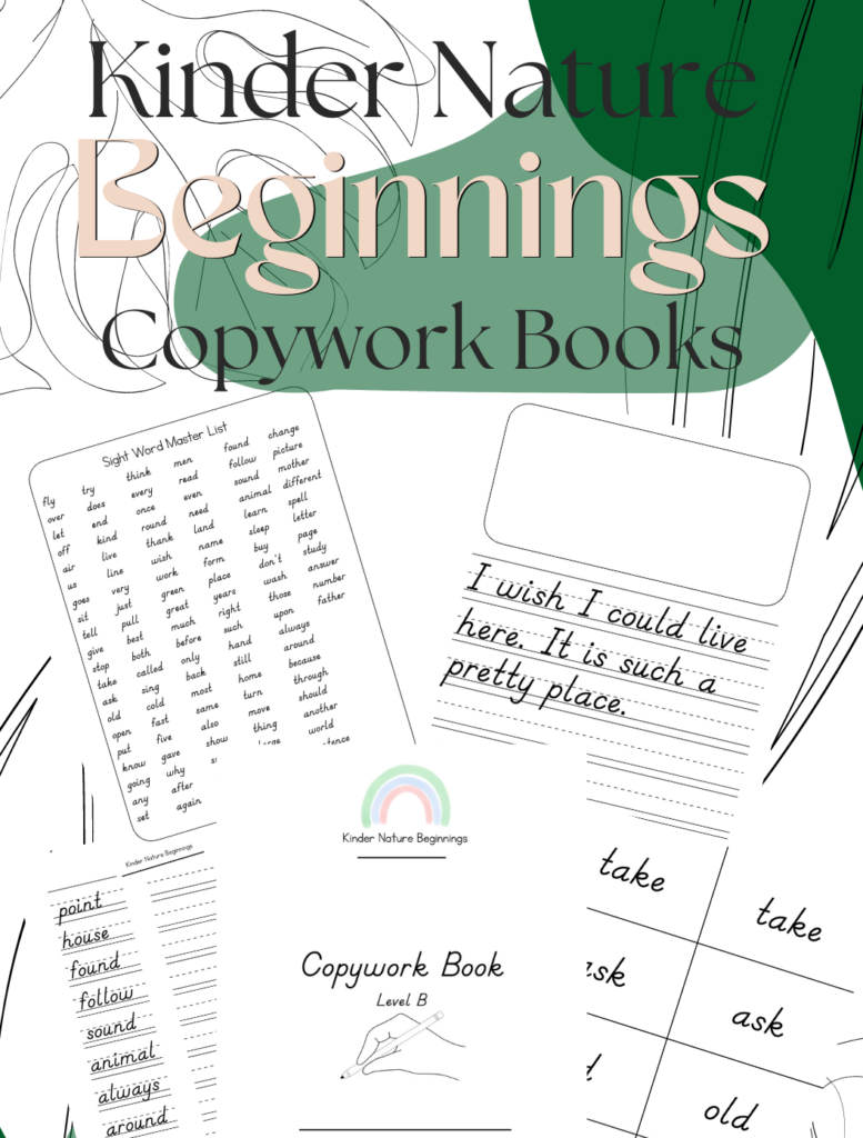 Kinder Nature Beginnings-Copywork Book Level B - Chickie & Roo Homeschool